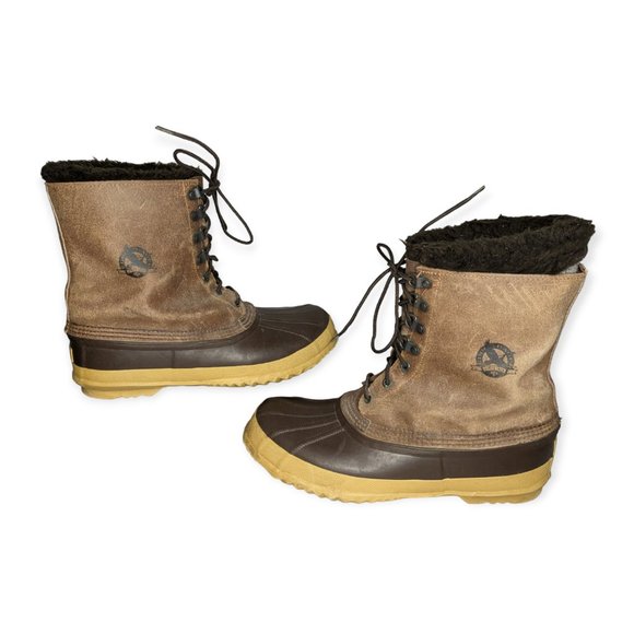 Sorrel x Eddie Bauer Leather Duck Boots Women's Size 11.5 - Picture 6 of 12